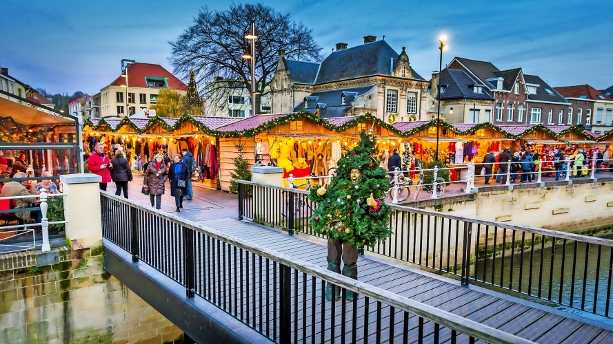 Weihnachtsstadt Valkenburg in den Niederlanden