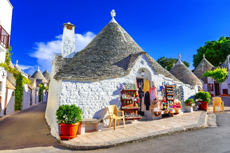 Alberobello in Apulien, Italien