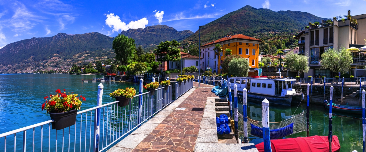 Insel Monte Isola und das Dorf Peschiera Maraglio am Iseosee